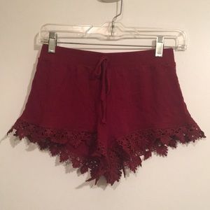 red shorts